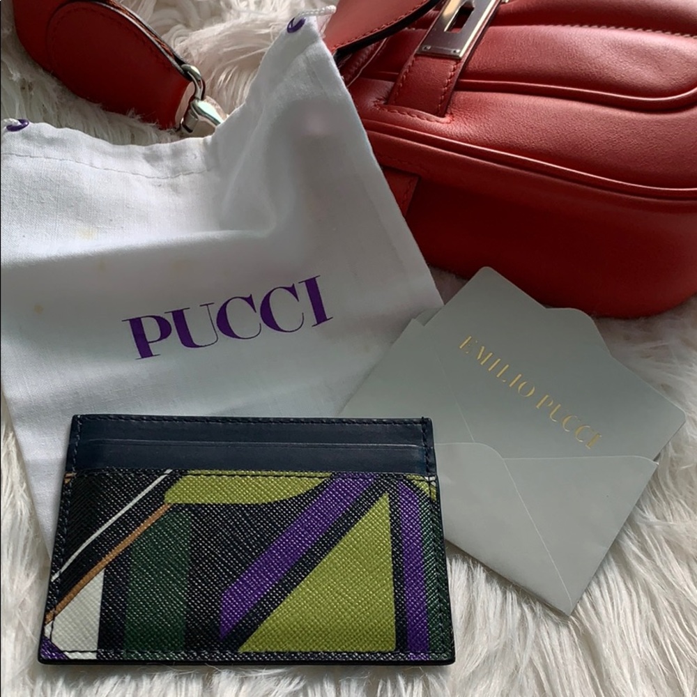 PUCCI credit card leather wallet
